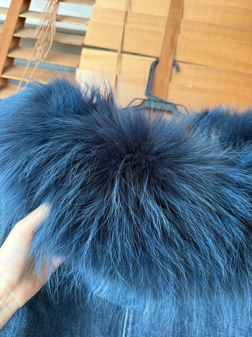 ファーコート　デニム