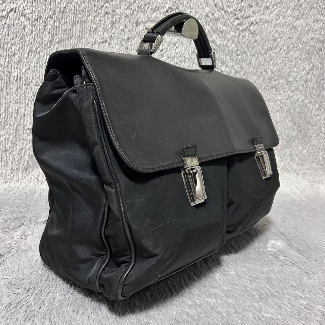 プラダ ビジネスバッグ ナイロン ブリーフケース ✨美品 PRADA プラダ ビジネスバッグ ブリーフケース ブラック