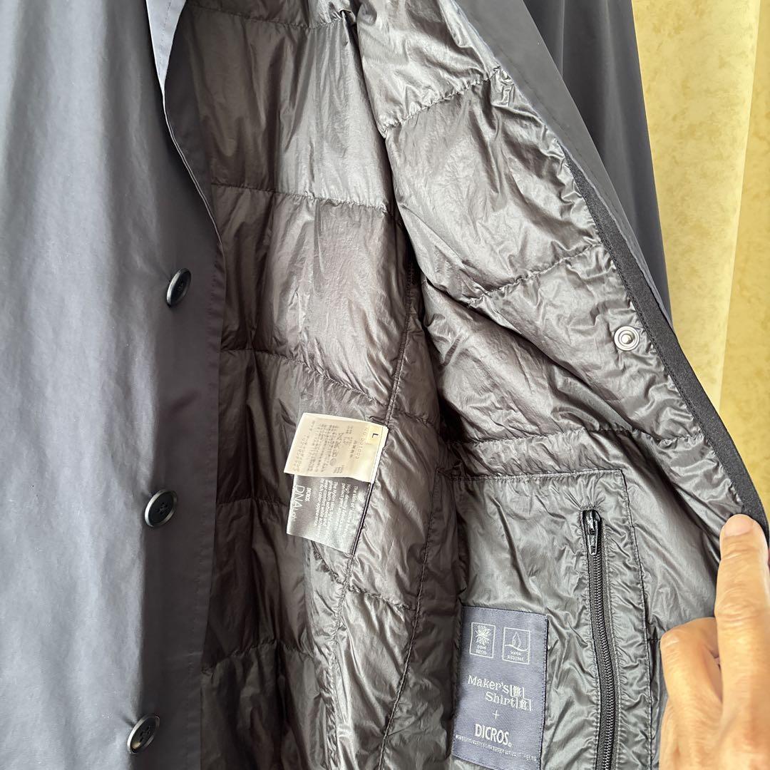 鎌倉Maker's Shirt ステンカラーコート 黒 DICROS