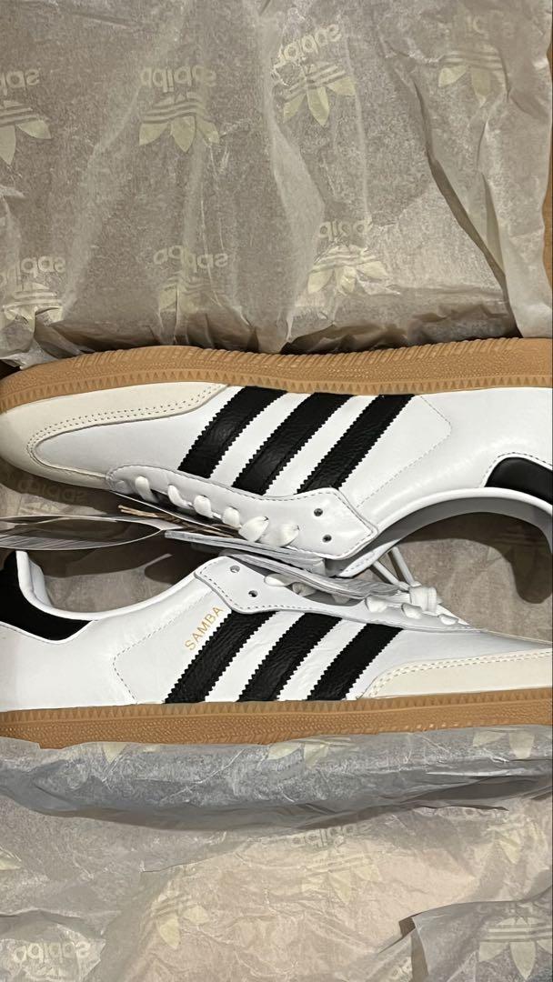 （美品）adidas Samba ホワイト/ブラック スニーカー