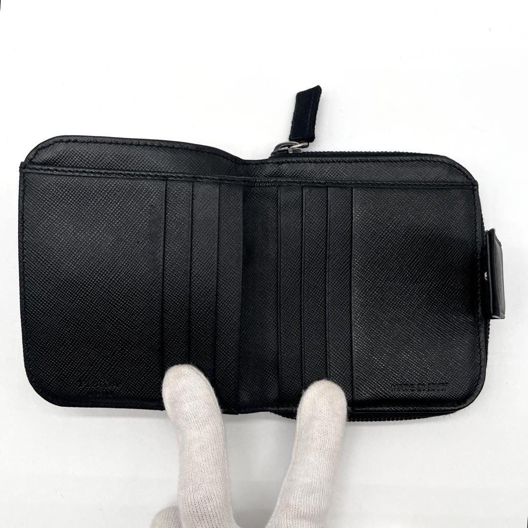 【激安通販 オンラインショップ】日用品 PRADA 折り ラウンドファスナー コンパクトウォレット プラダ 小物