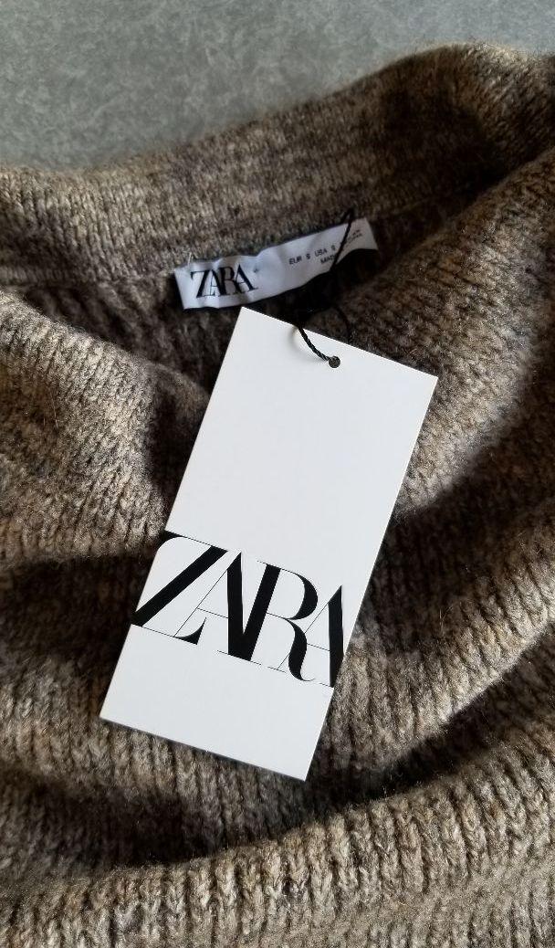 最新品定番 新品未使用タグ付き ラップアラウンドカラー ニットプルオーバー rxl2e-m71899997542 ZARA 正規品格安