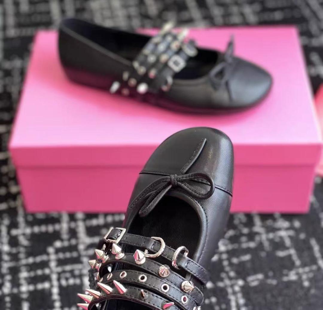 ABRA Spike Ballerina Flats ホワイト 35