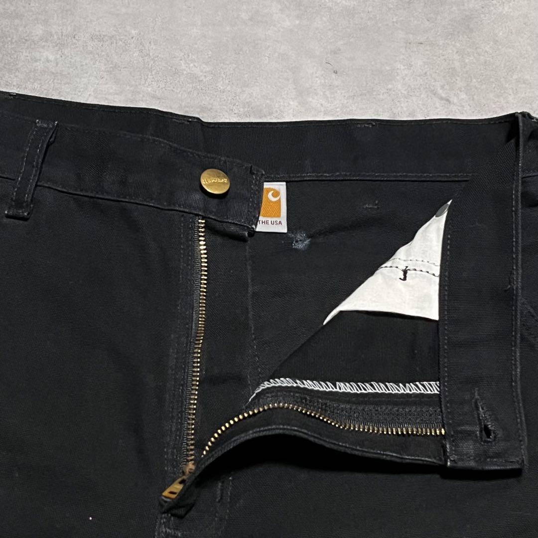32×30 Carhartt ダブルニー ペインターパンツ USA製 ブラック