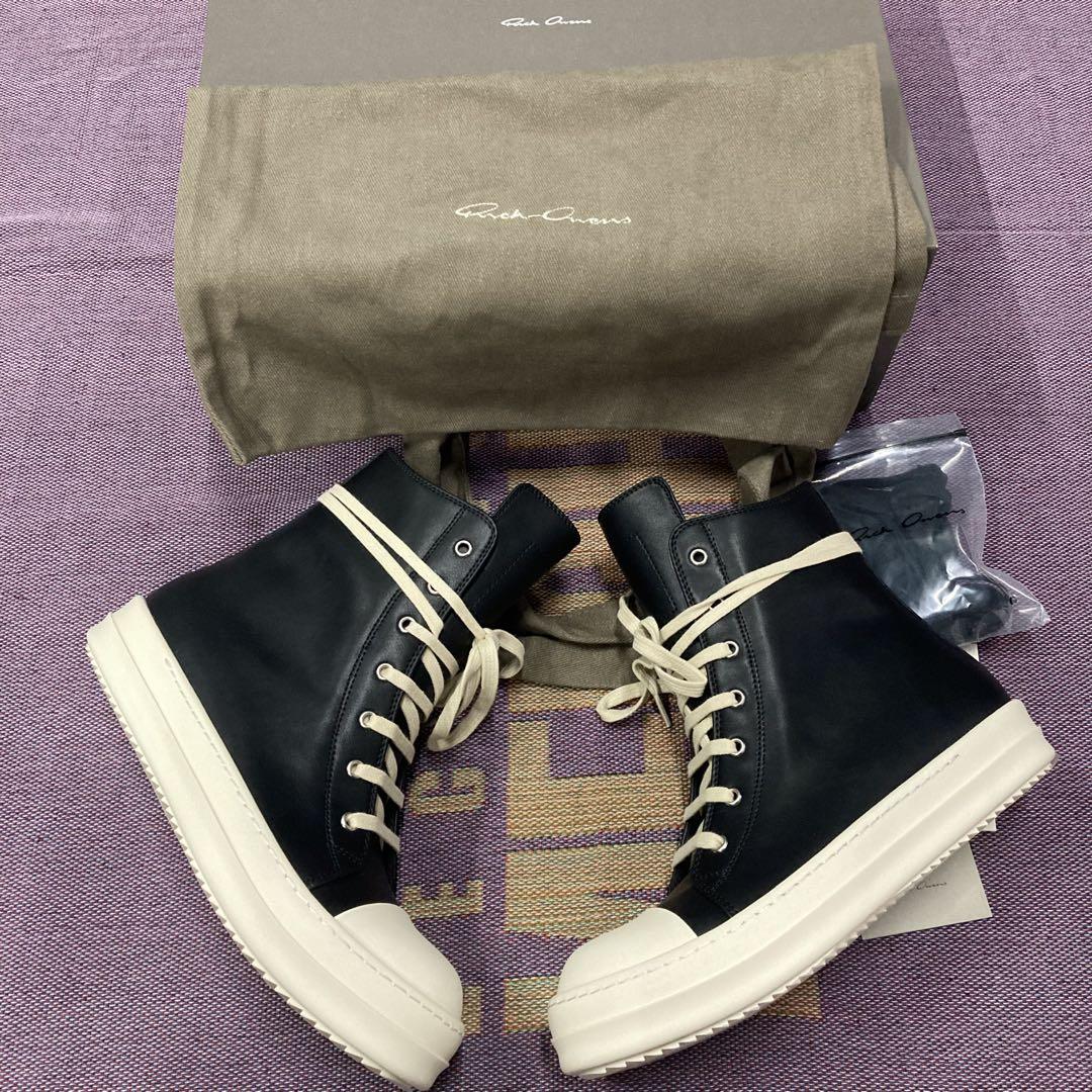 RICK OWENS レザーハイカットスニーカー EU41