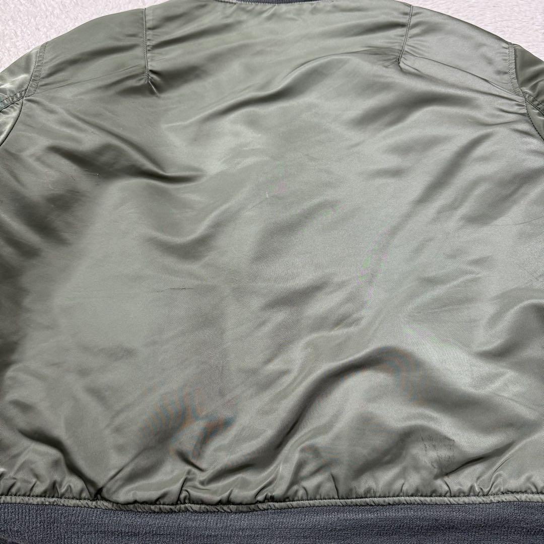 90s　ALPHA　アルファインダストリーズ　MA-1　L　USA製　セージ