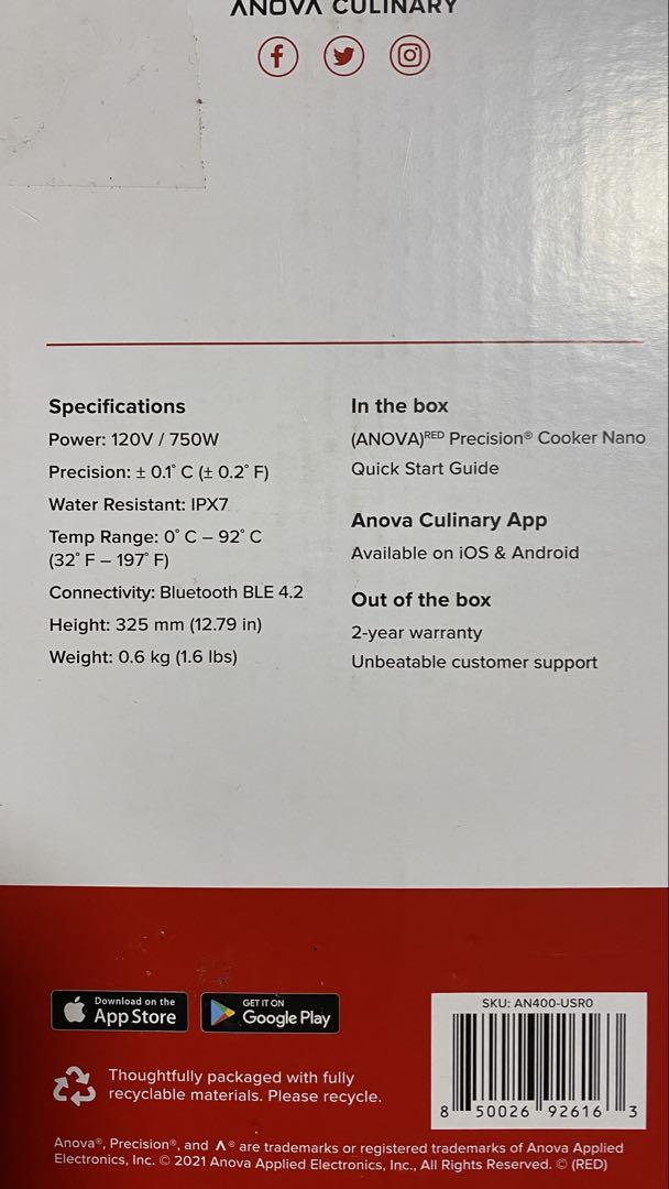 ANOVA 低温調理器 チャーシュー 料理器具