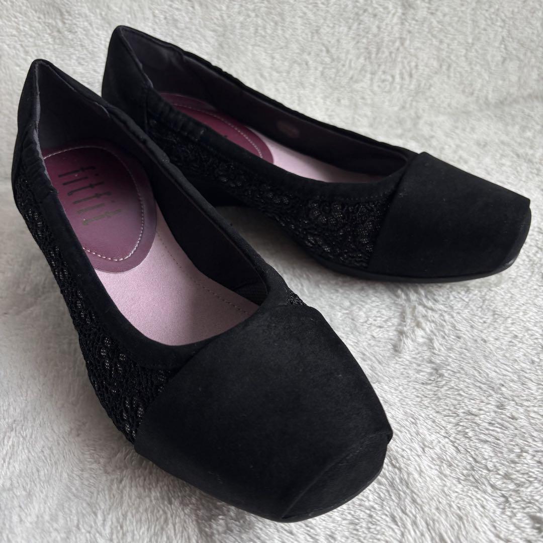 ✨新品未使用✨fitfit フィットフィット　パンプス　ヒール　ブラック　23㎝