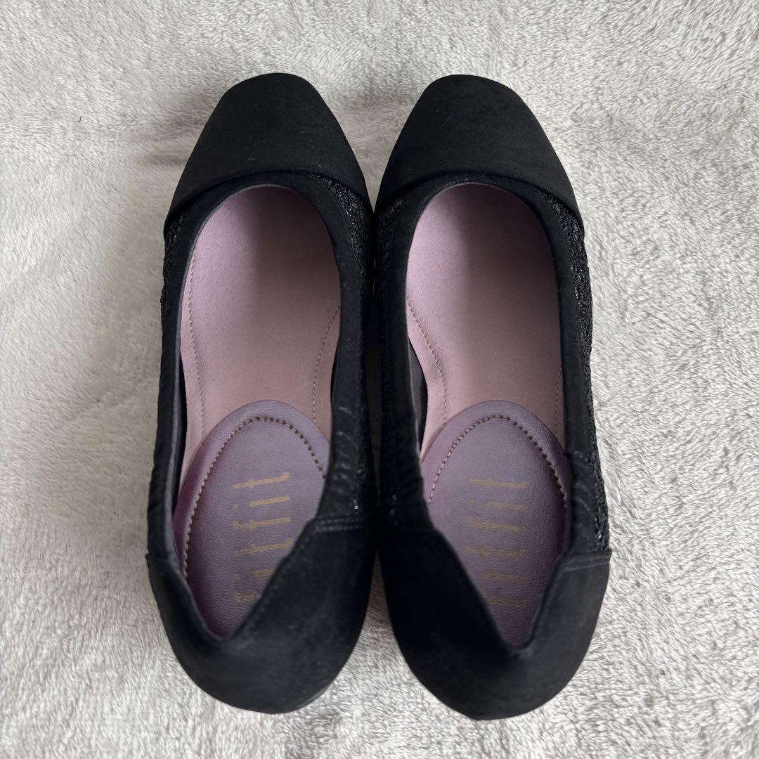 ✨新品未使用✨fitfit フィットフィット　パンプス　ヒール　ブラック　23㎝
