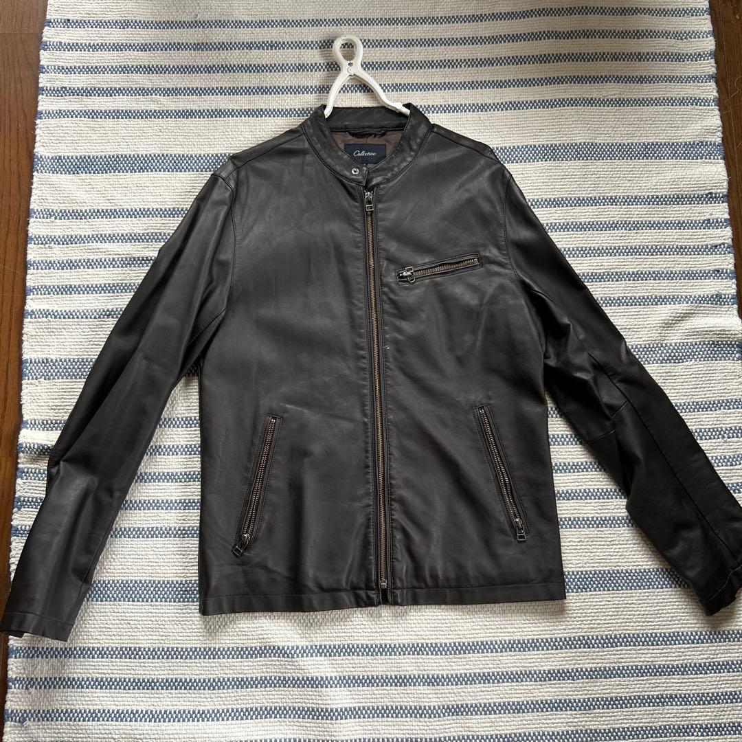 Collective 黒 レザージャケットM Collective