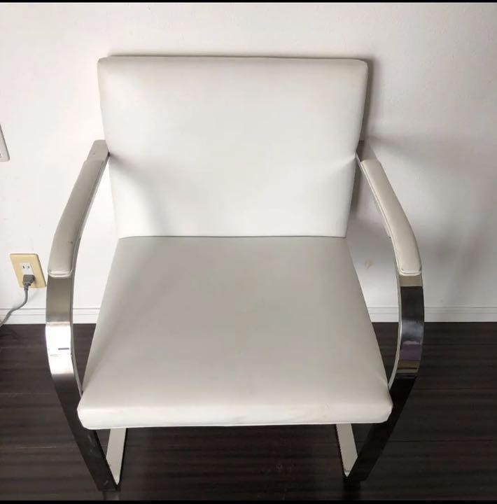 ブルーノチェア【knoll】ホワイト  ミース・ファン・デル・ローエ