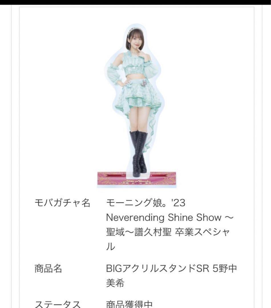 モーニング娘。23 野中美希 アクスタ