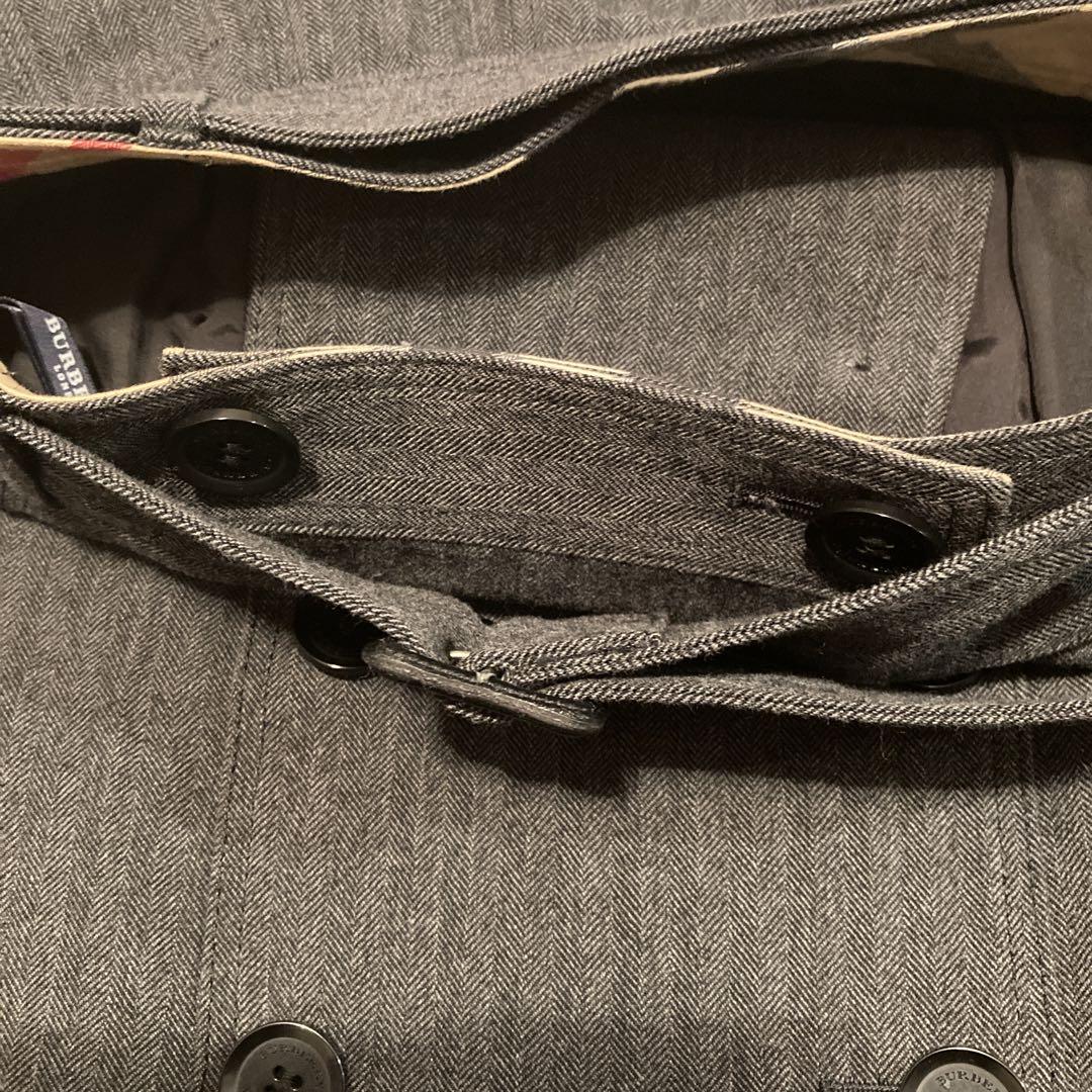 【美品】 BURBERRYLONDONダークグレー ダブルボタン スカート 38
