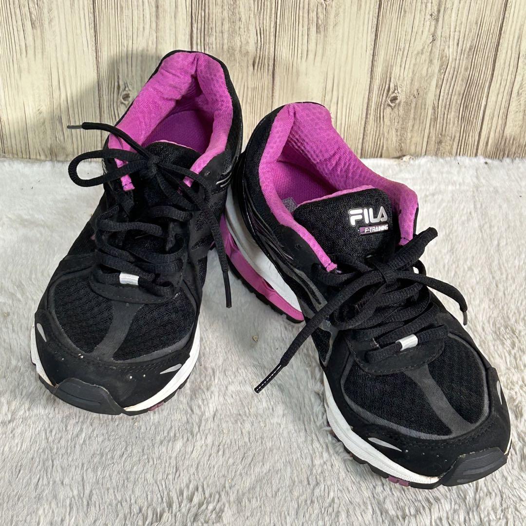FILA】フィラ スニーカー キッズ レディース 23センチ ブラック