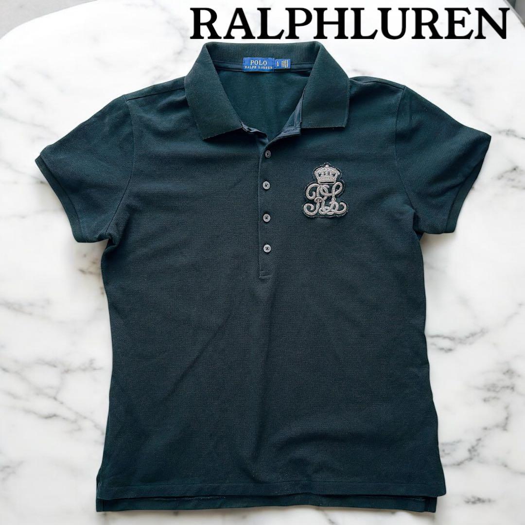 【新品】ポロ ラルフローレン ポロシャツ 半袖 黒 レディース POLO RALPH LAUREN ポロ ラルフローレン ポロシャツ 半袖