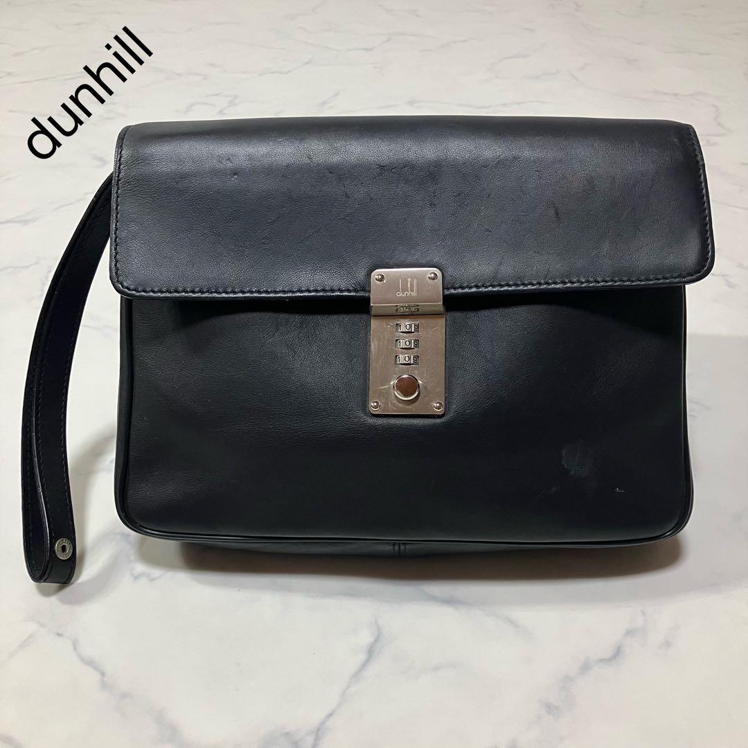 dunhill ダンヒル ダイヤルロック レザー セカンド バッグ