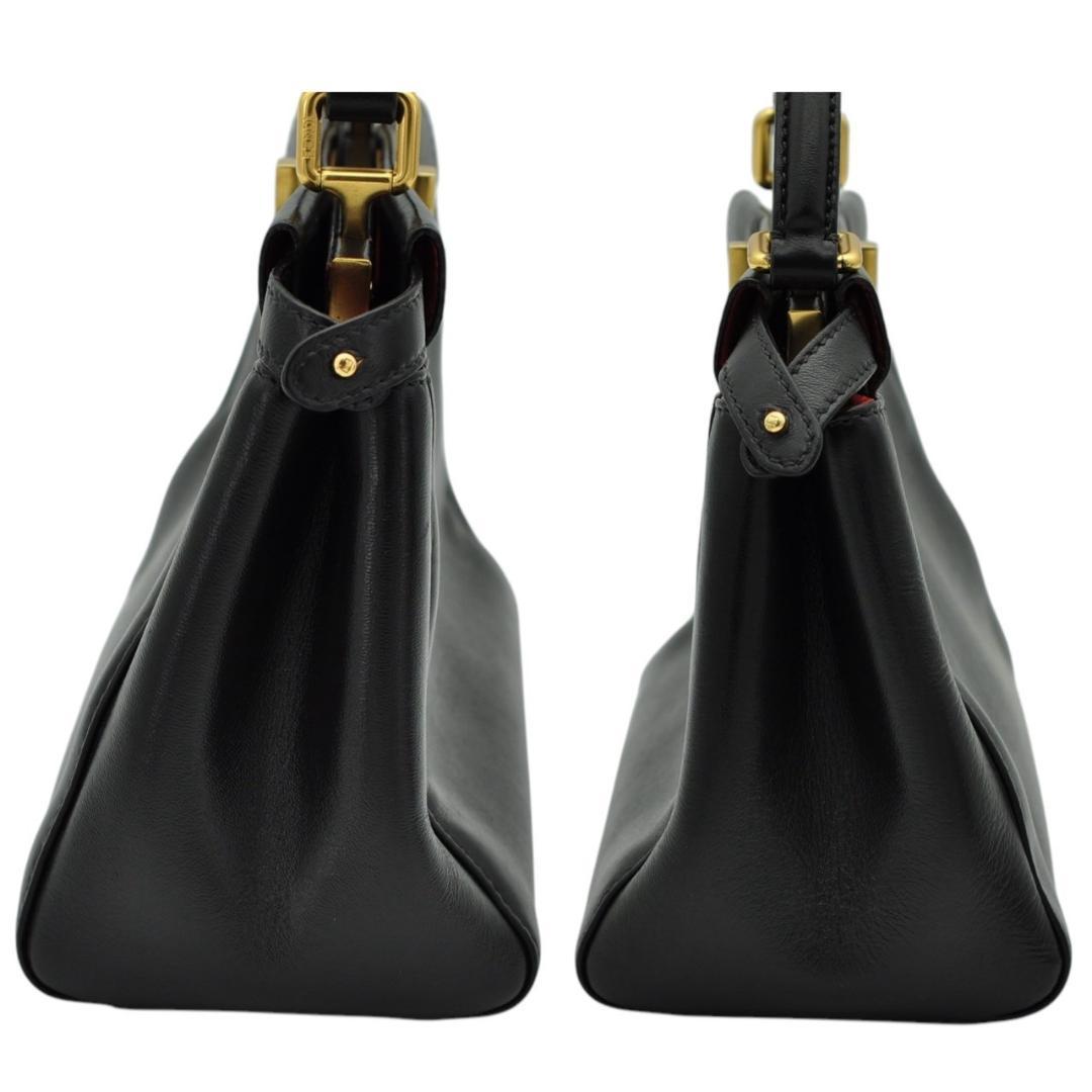 Fendi ミニ ピーカブー ブラック レザー 2way ハンドバッグ