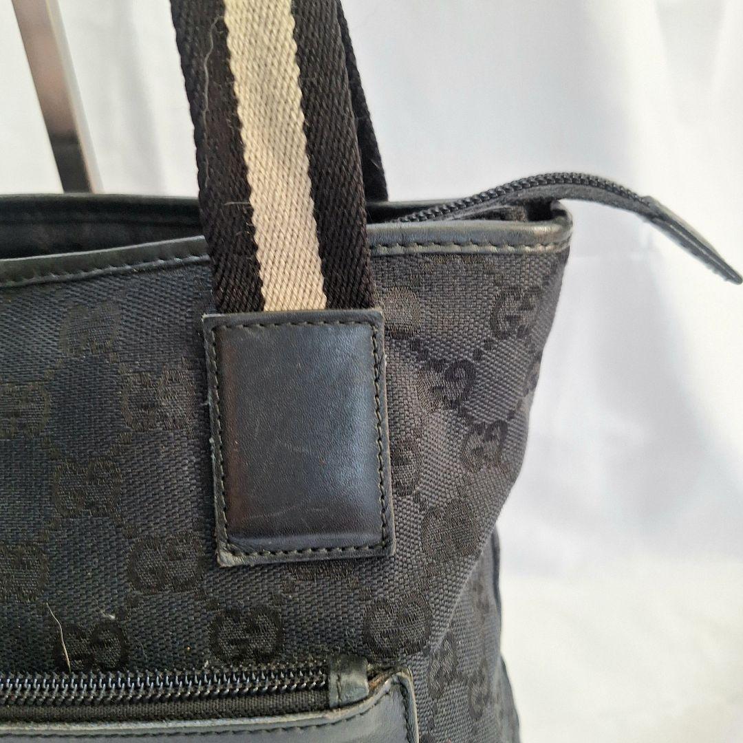 GUCCI / グッチ GG柄 トートバッグ ハンドバッグ シェリーライン 黒 GUCCI / グッチ GG柄 トートバッグ ハンドバッグ シェリーライン 黒