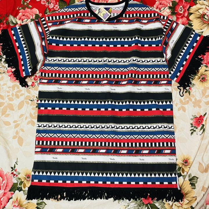☆Tome2H☆マリンストライプ フリンジロングTシャツ☆ミニ