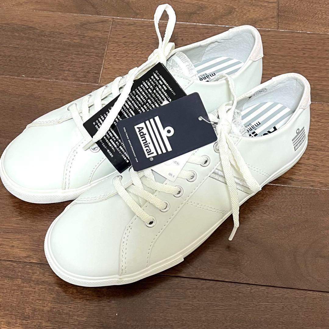 新品タグ付 Admiral maremaremare コラボスニーカー 白 25
