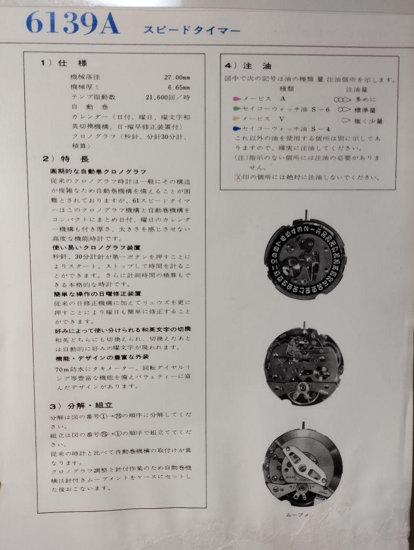 昭和国産腕時計　【61クロノ】セイコーファイブスポーツスピードタイマー