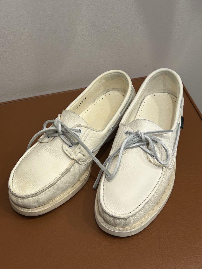 Paraboot Barth ホワイト ディアスキン　デッキシューズ　新品未使用 Paraboot BARTH メンズ デッキシューズ 780555 780557