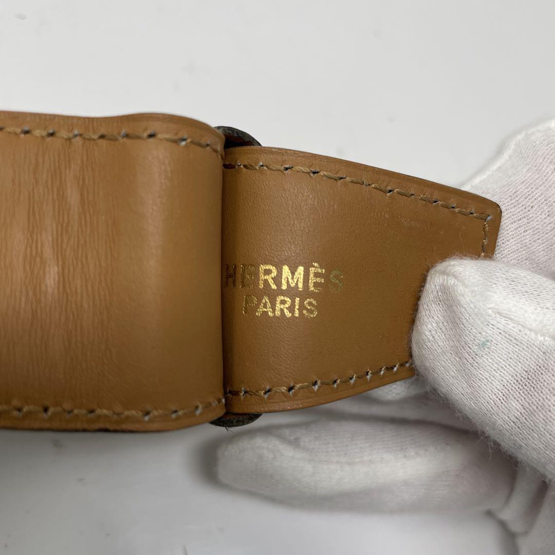 HERMES ベルト レザー バックル ゴールド e7