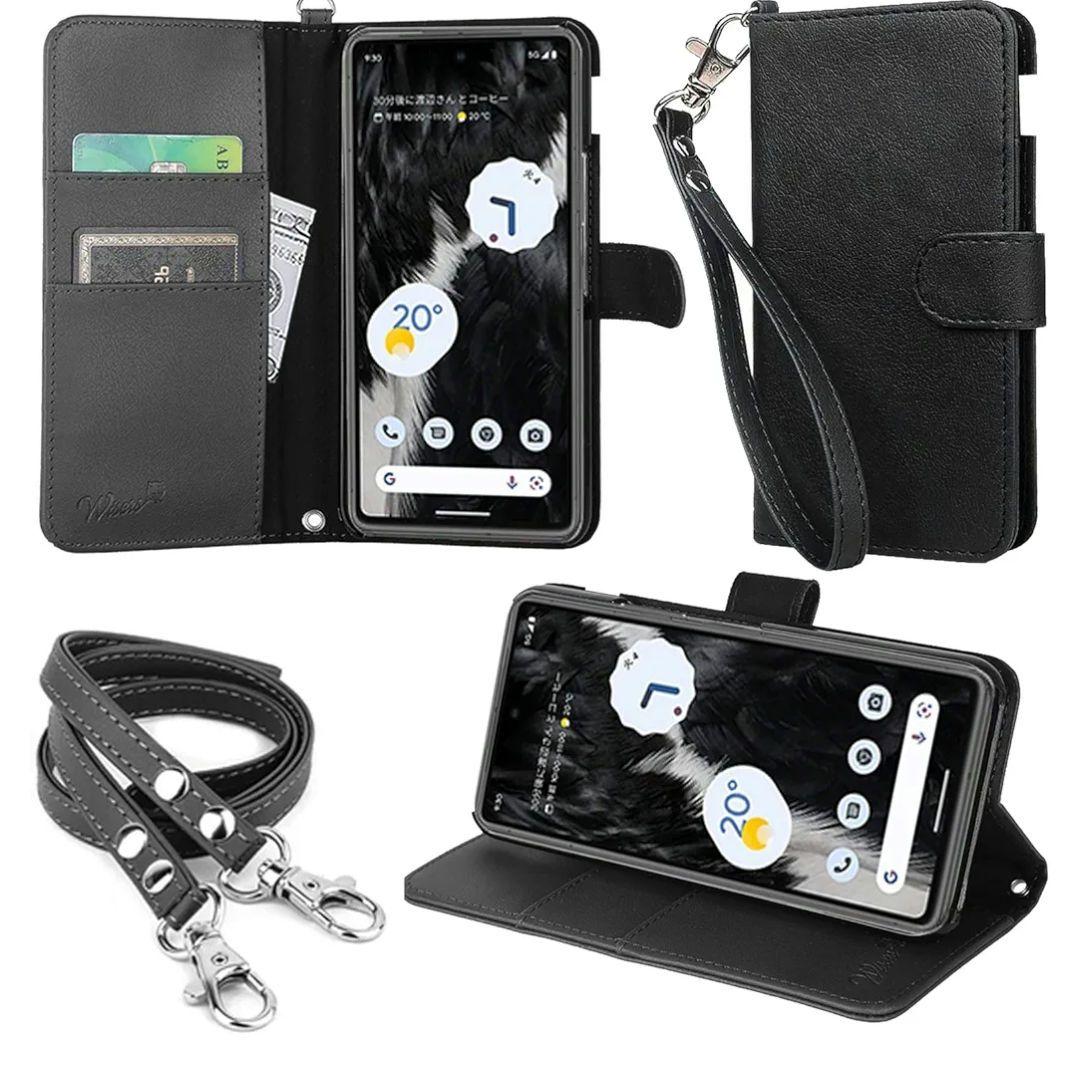 Pixel 7 Pro 対応 手帳型 スマホケース 牛革調PUレザー