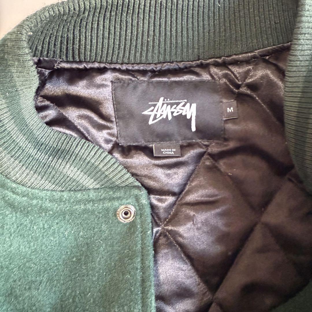 OLD STUSSY グリーン スタジャン Stussy スタジャン グリーン/ホワイト - メルカリ