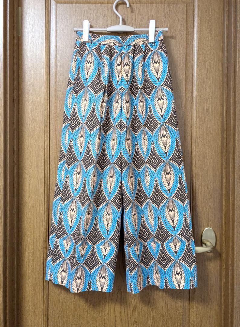 【メーカー再生品】 IENA バティックパンツ コットン リネン エスニック パンツ