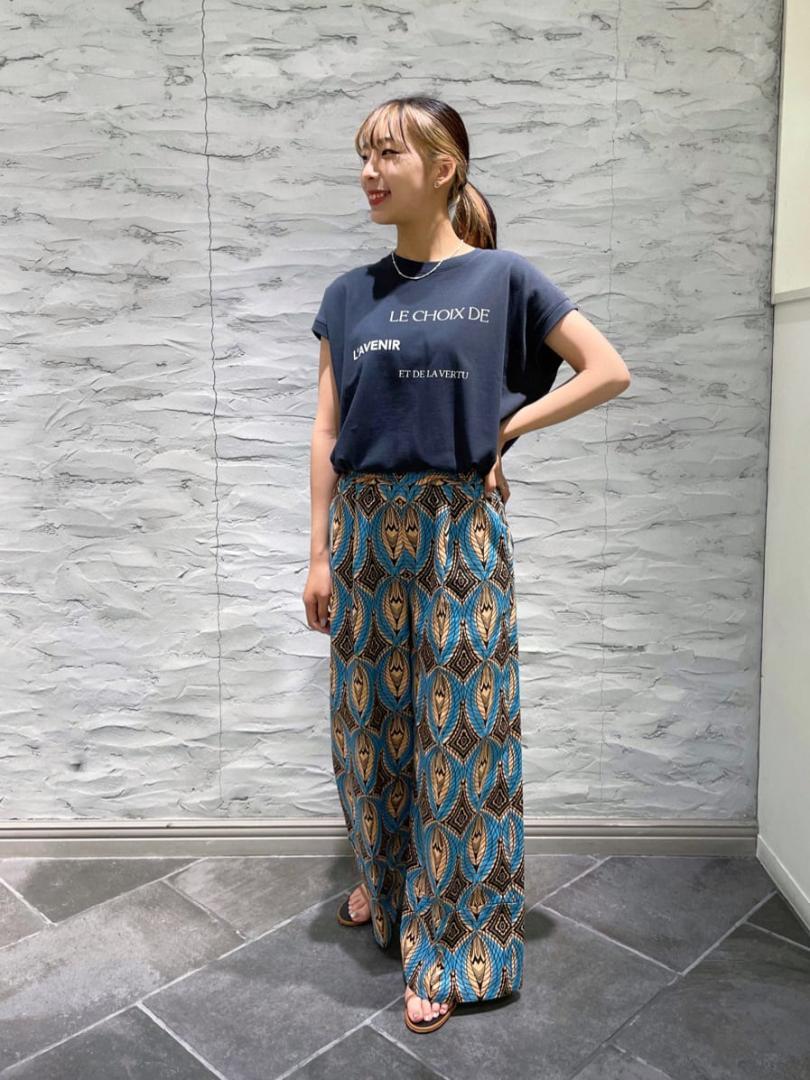 IENA バティックパンツ コットン リネン エスニック