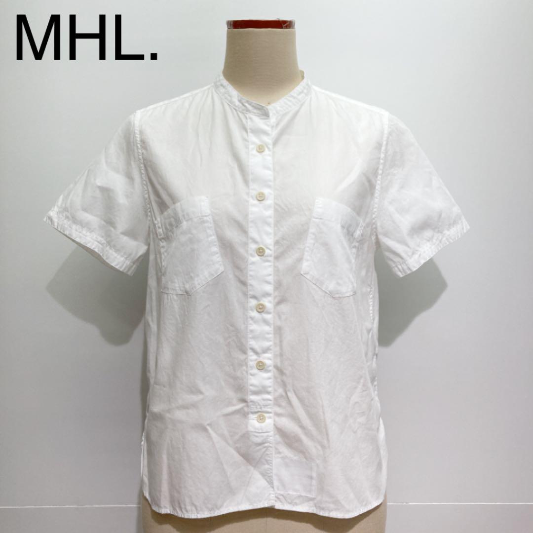 MHL. マーガレットハウエル バンドカラー半袖シャツブラウス - メルカリ MHL. マーガレットハウエル バンドカラー半袖シャツブラウス - メルカリ