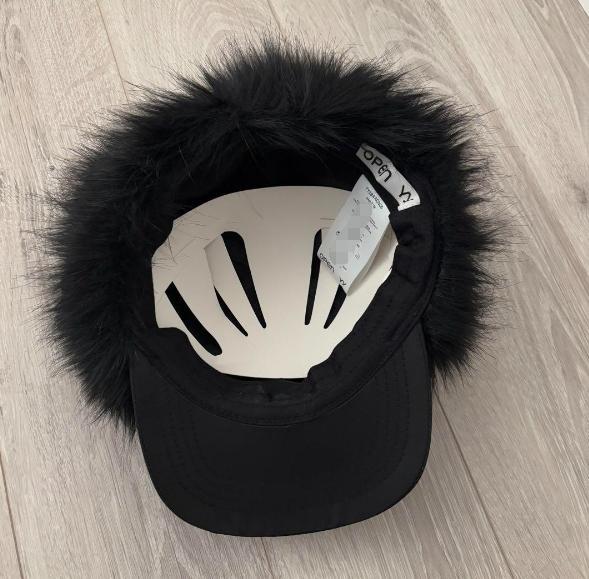 Open YY Faux Fur Earflap Cap Black キャップ