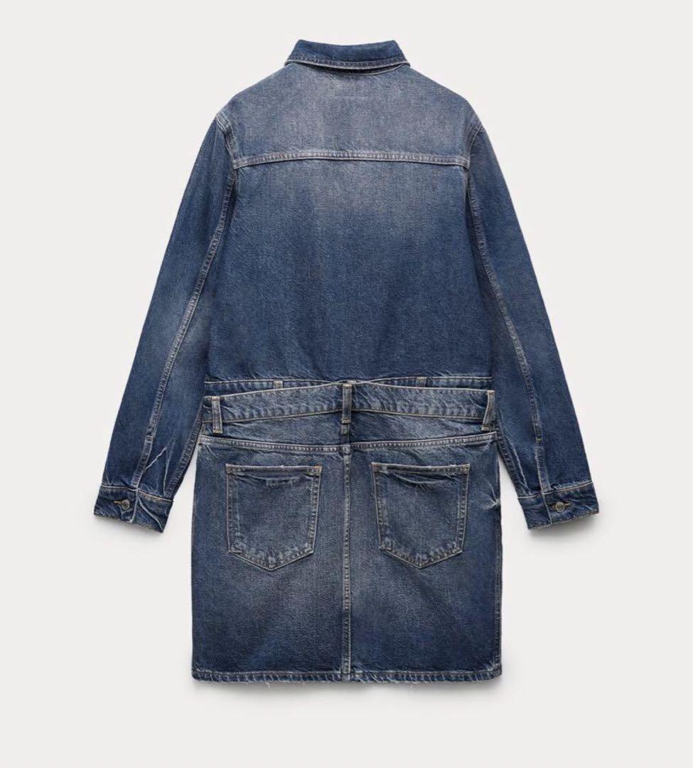 新品 人気完売品　ZARA ZW デニムワンピース　　XS ZARA デニムミニワンピース - メルカリ