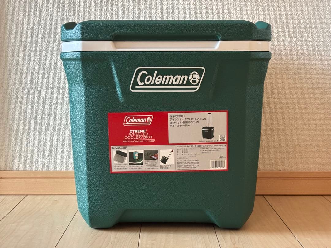 Coleman Xtreme Cooler 緑色 キャスター付き