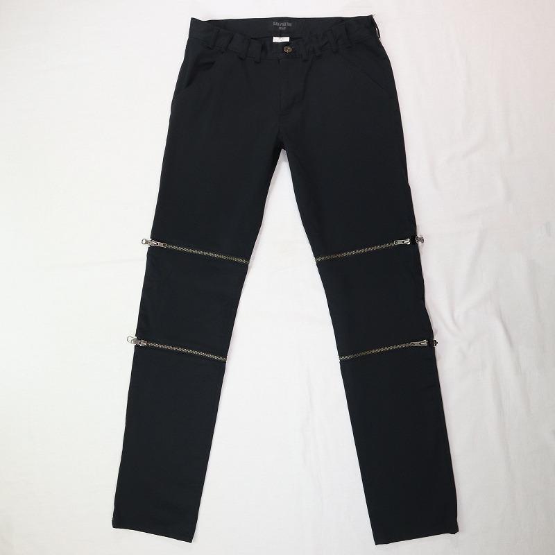 ブラックピースナウ ジッパーデザイン ストレッチストレートパンツ ブラック M
