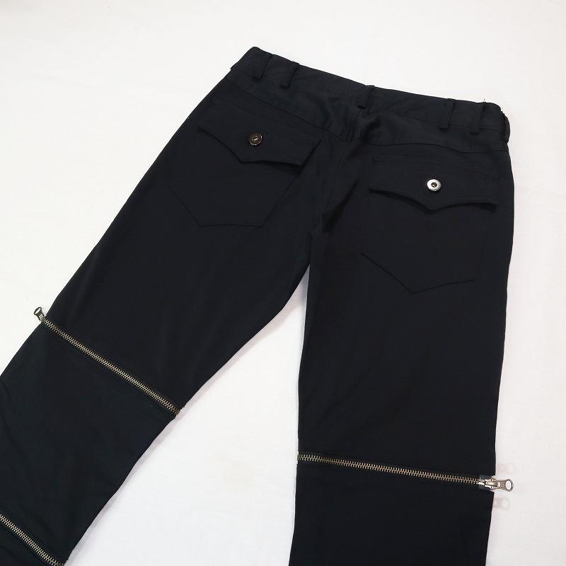 ブラックピースナウ ジッパーデザイン ストレッチストレートパンツ ブラック M