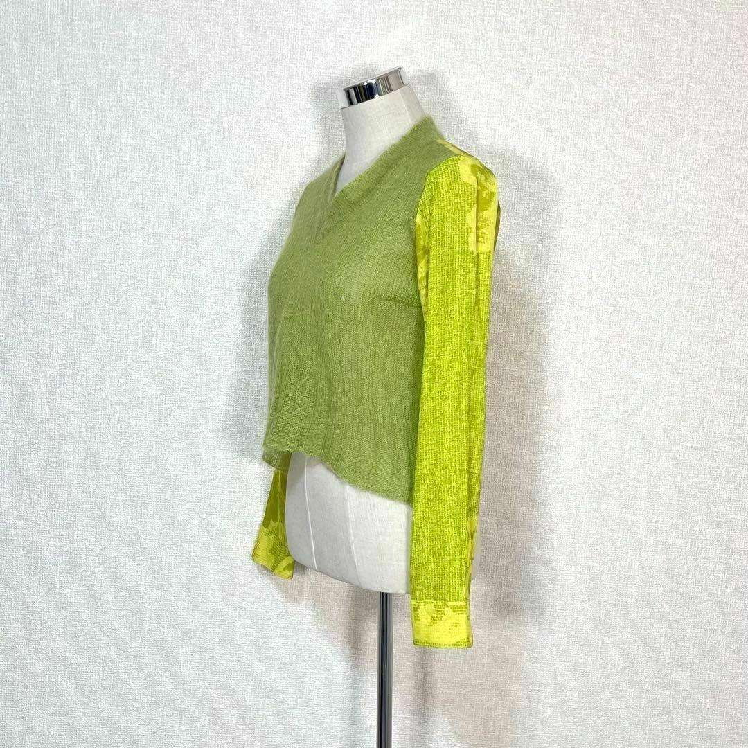 【美品】dries van noten　花柄&異素材ドッキング シャツ　ライカ期