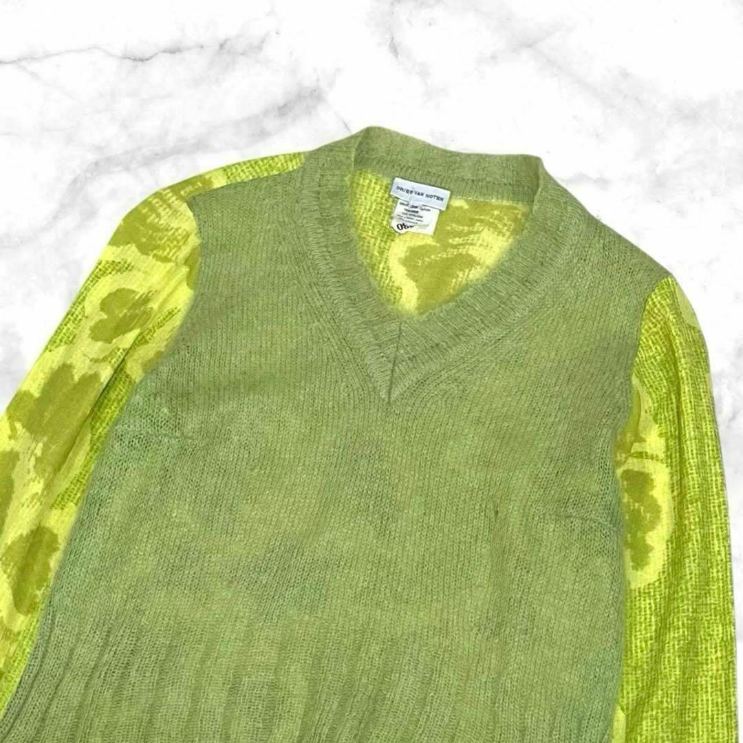 【美品】dries van noten　花柄&異素材ドッキング シャツ　ライカ期