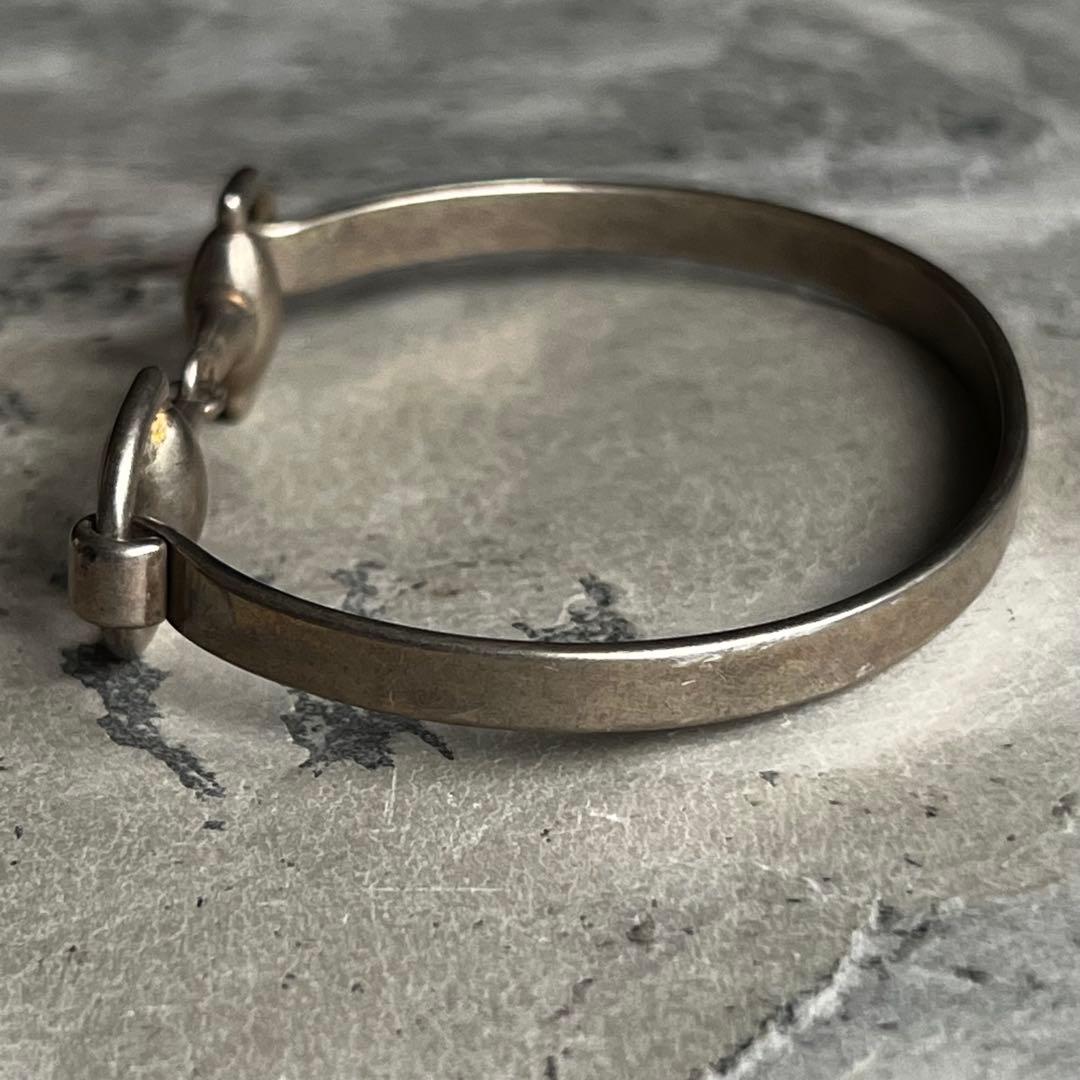 ヴィンテージ VINTAGE ホースビット バングル ブレスレット イタリア ヴィンテージ VINTAGE ホースビット バングル ブレスレット イタリア