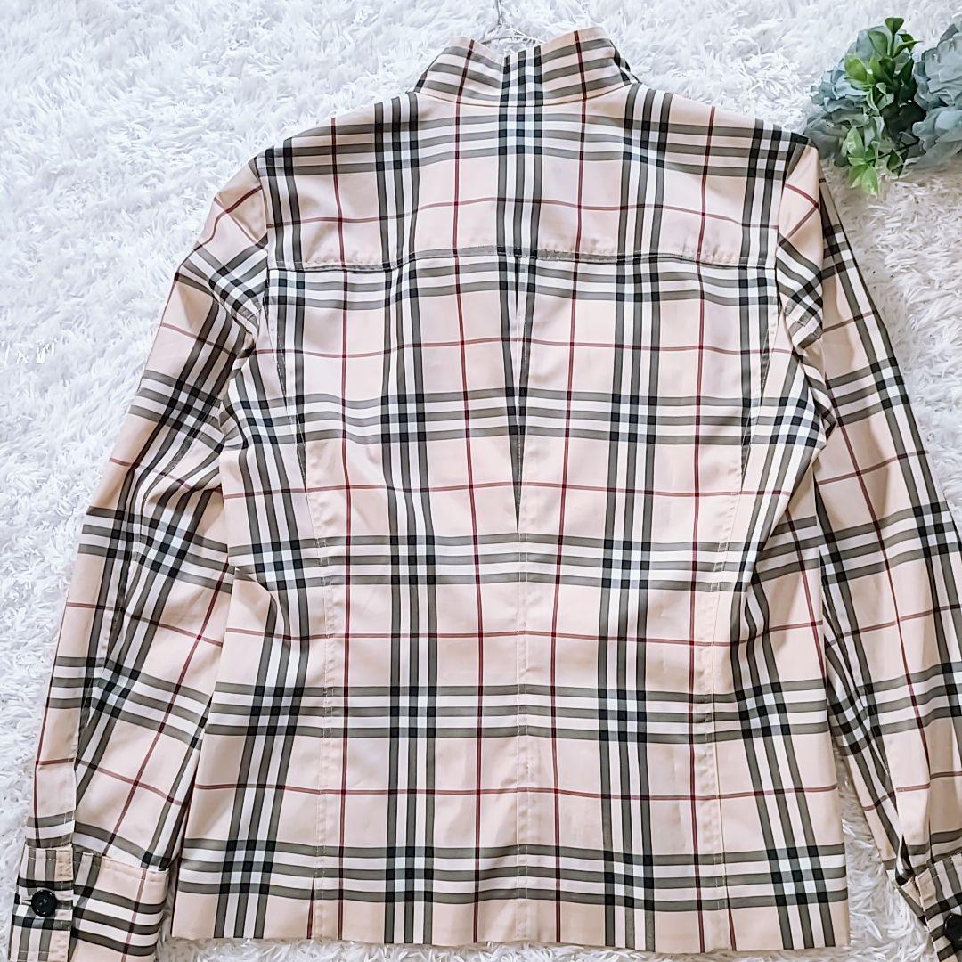 美品 バーバリー ロンドン  ナイロン ブルゾン ジャケット ノバチェックXL