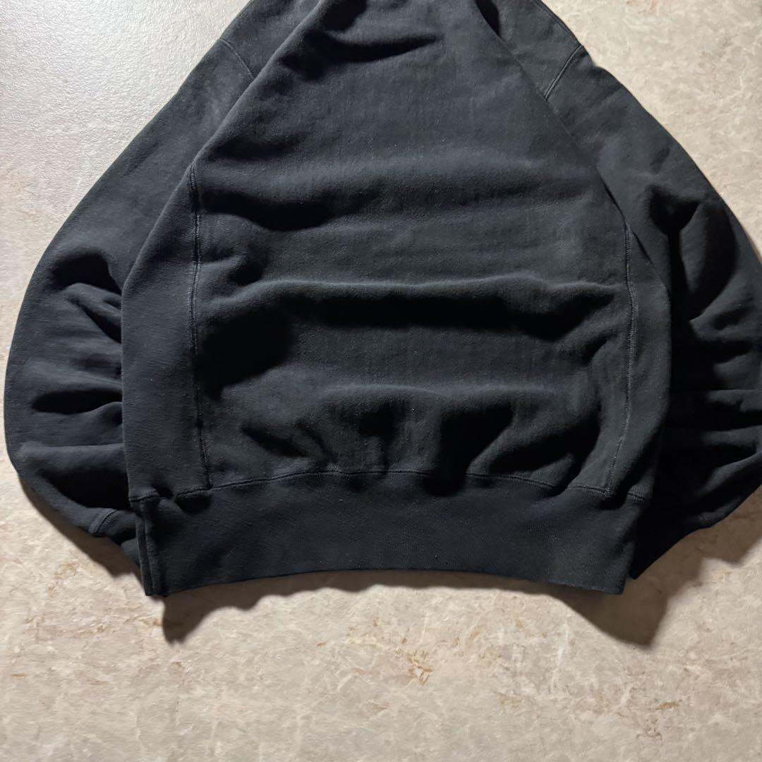 champion REVERSE WEAVEスウェット古着ブラック短丈 CBOY