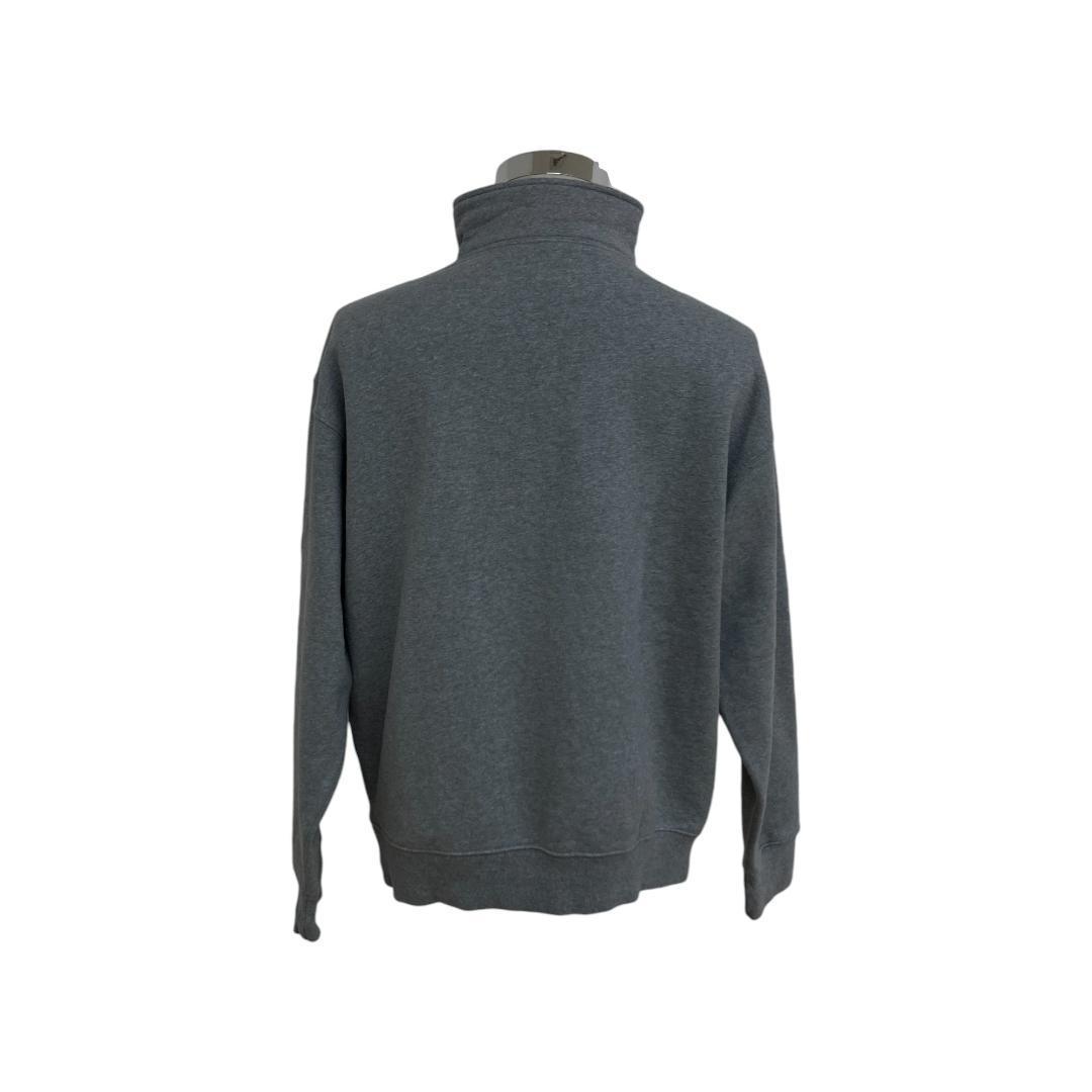 【ノームコア】ナイキ　ワンポイント刺繍　ハーフジップスウェット　グレー　ＸＬ