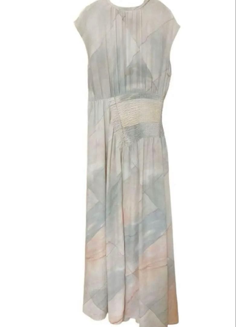 スナイデル　大理石柄ワンピース　ピンク