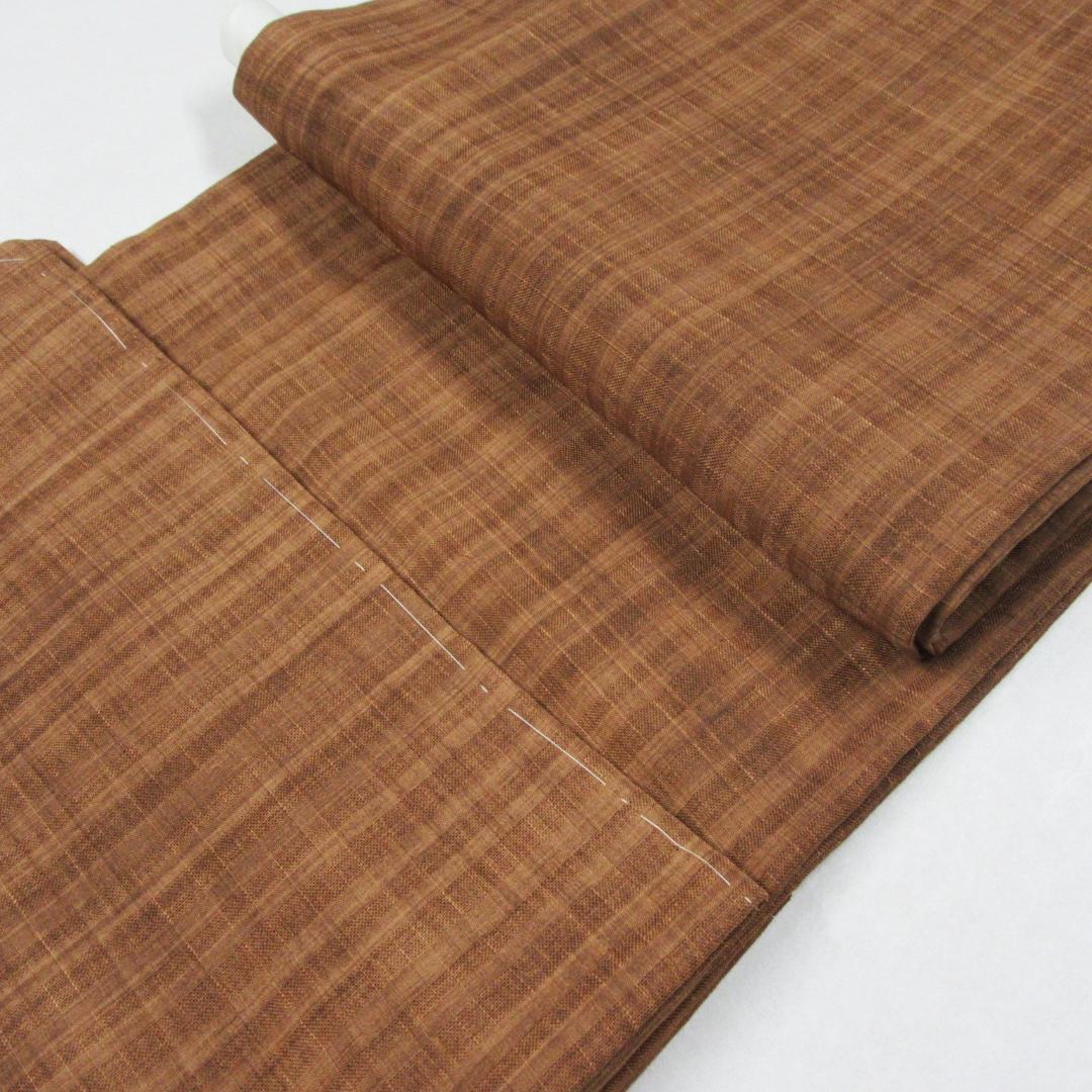自然布 民芸紬 細密な織り 格子縞模様 中古 丈168cm TU-19 自然布 民芸紬 細密な織り 格子縞模様 中古 丈168cm TU-19