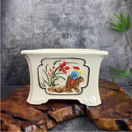 盆栽鉢 青磁鉢 山野草鉢 多肉植物 植木鉢 小品大品盆栽鉢 陶器鉢置物