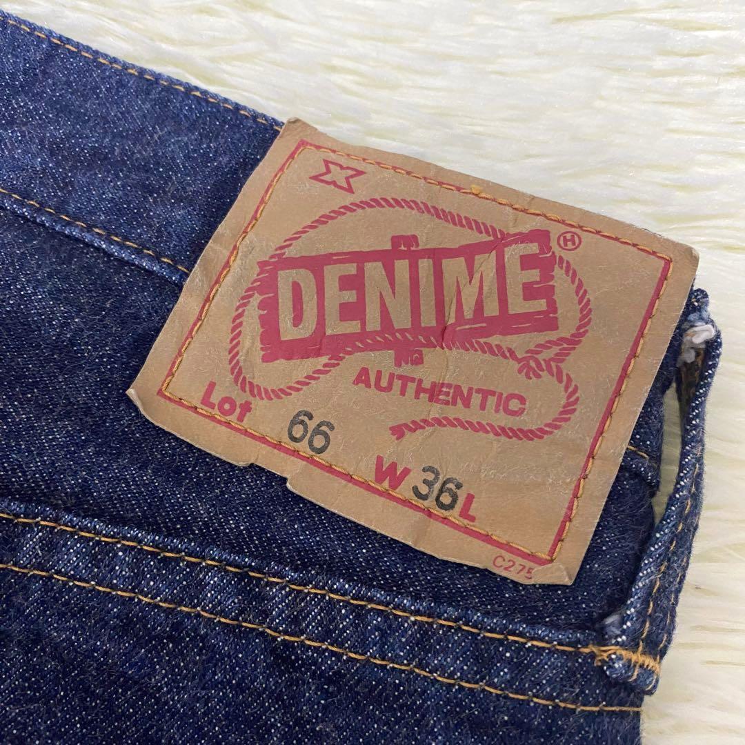 極美品　DENIME w36 66デニム　濃紺 ボタンフライ　セルビッチ　赤耳