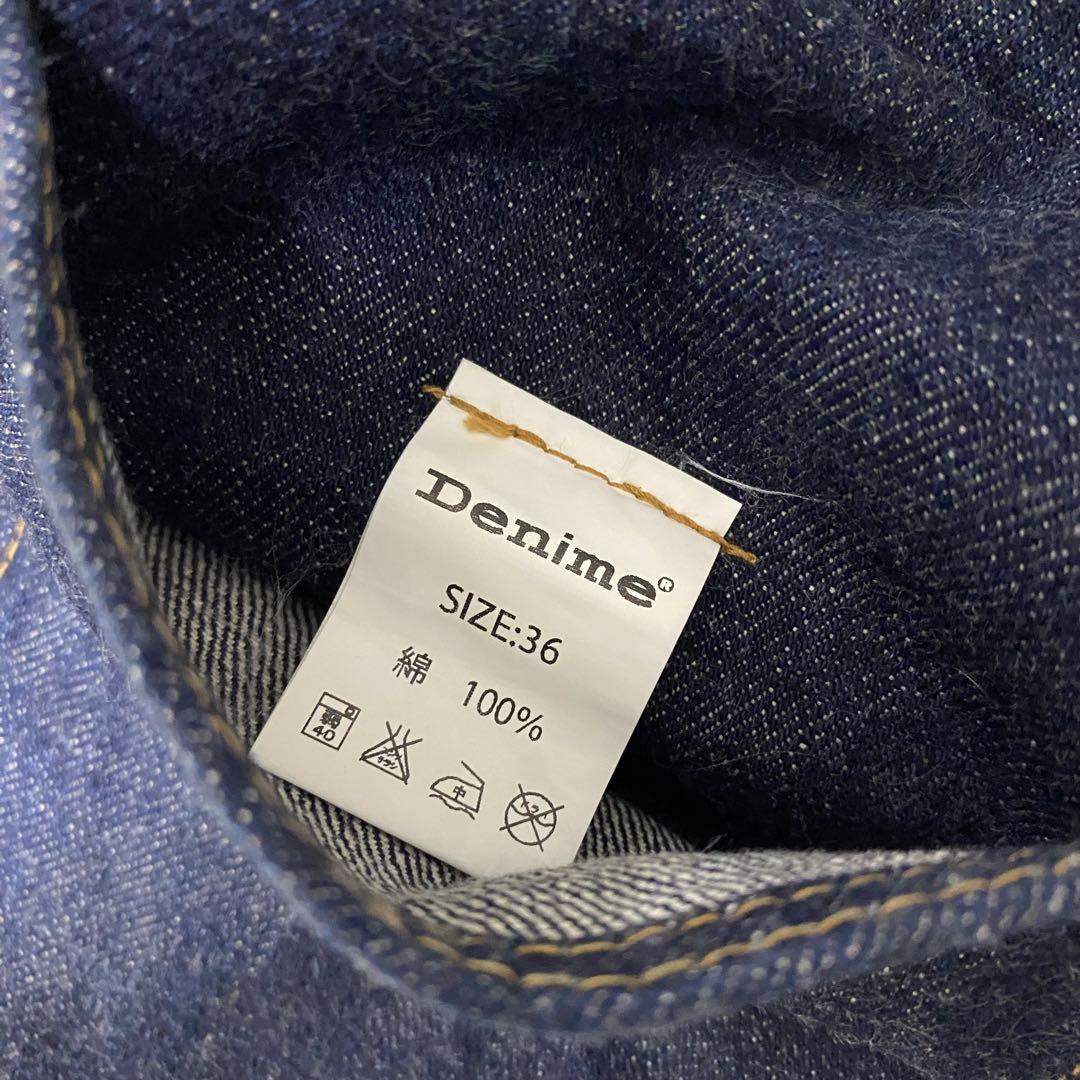 極美品　DENIME w36 66デニム　濃紺 ボタンフライ　セルビッチ　赤耳