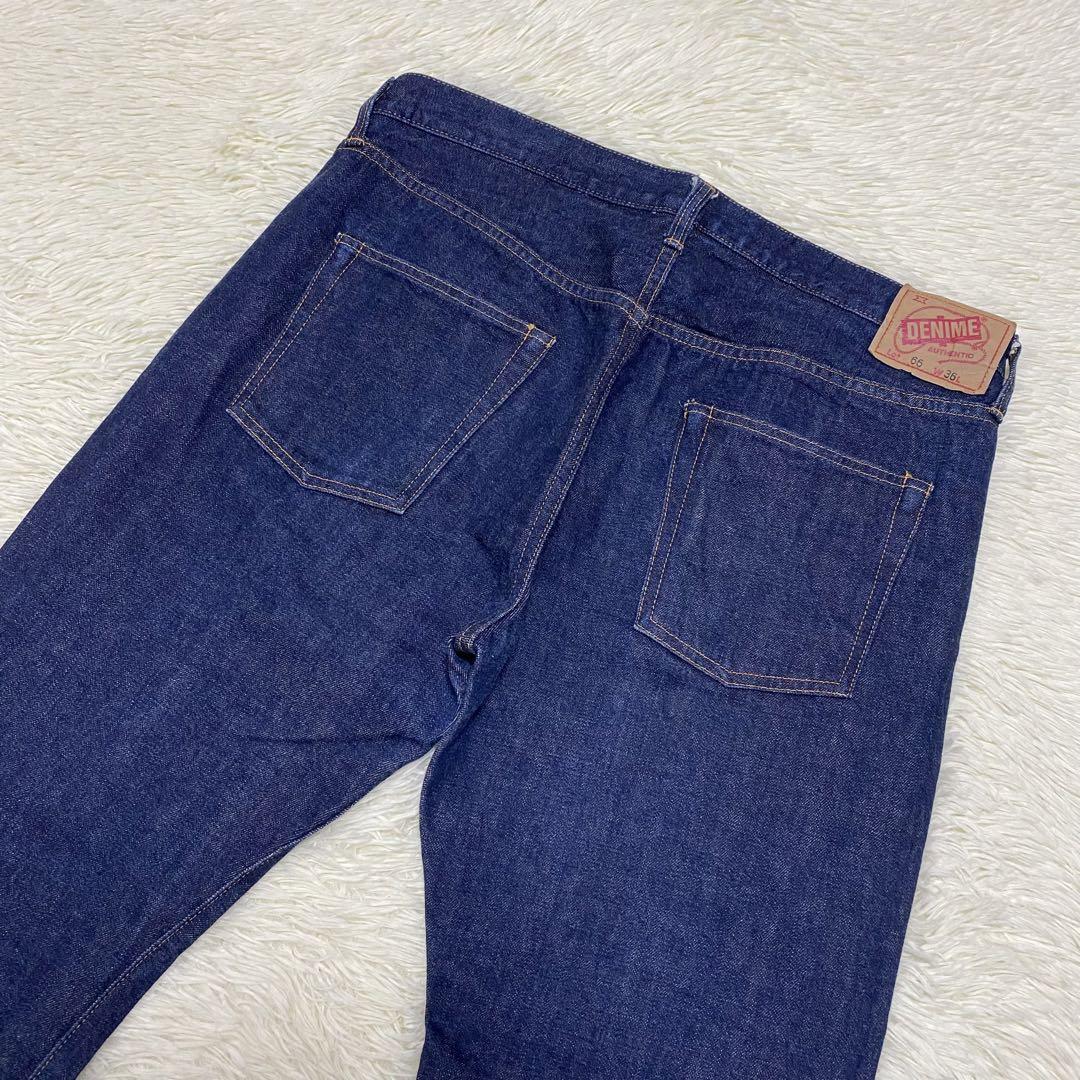 極美品　DENIME w36 66デニム　濃紺 ボタンフライ　セルビッチ　赤耳