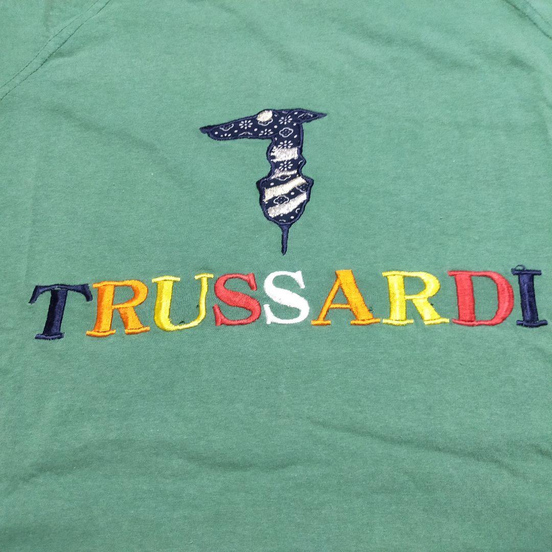 トラサルディ Tシャツ グリーン ヴィンテージ - メルカリ